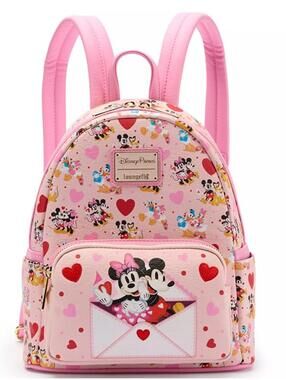 Loungefly Mickey Mouse and Friends Valentine's Day Mini Backpack NWT